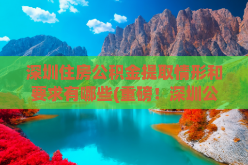 深圳住房公积金提取情形和要求有哪些(重磅！深圳公积金缴存提取新规出炉)